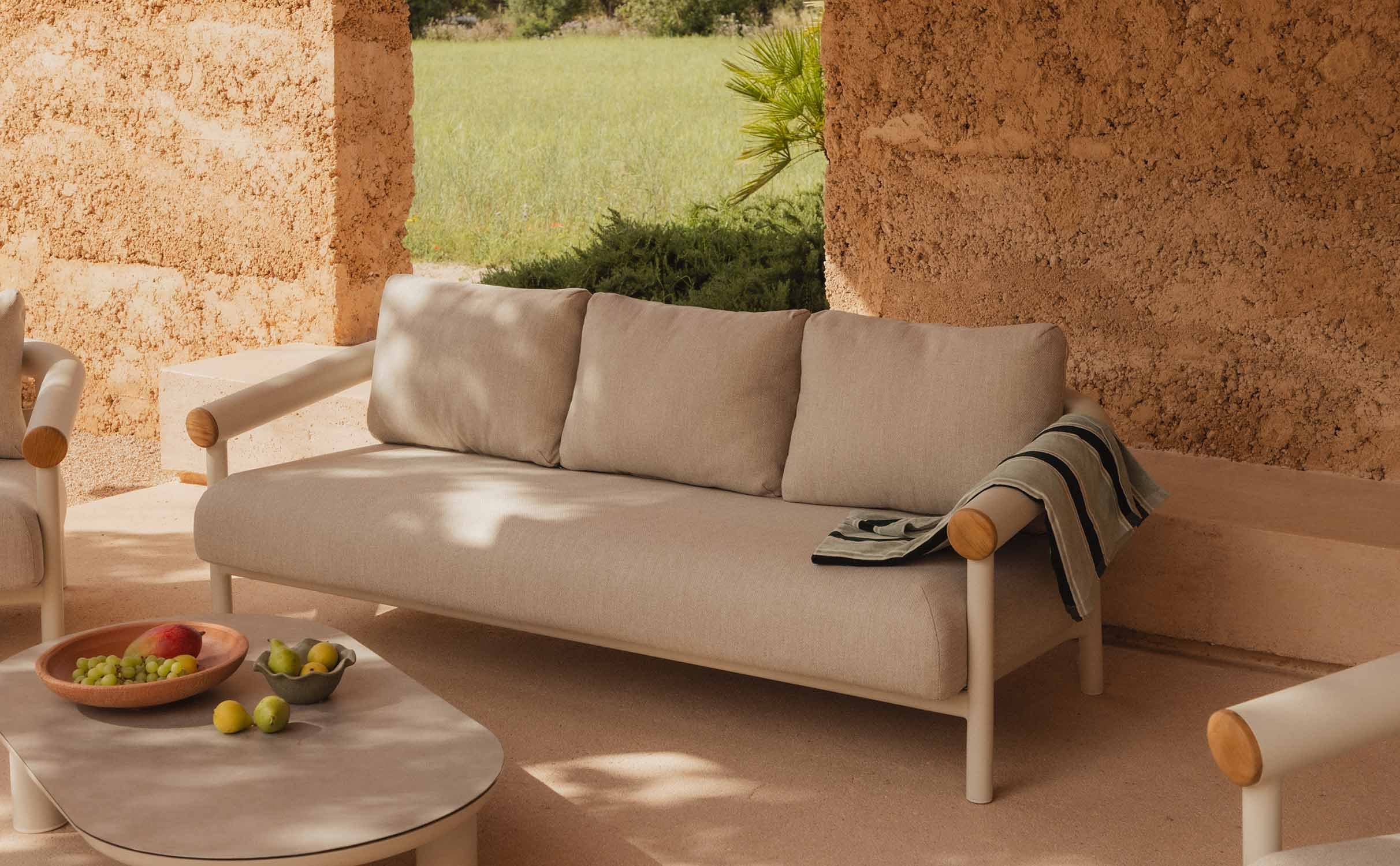 Sofá 3 Plazas de Jardín de Aluminio con Cojines Cheryl, imagen de galería 1