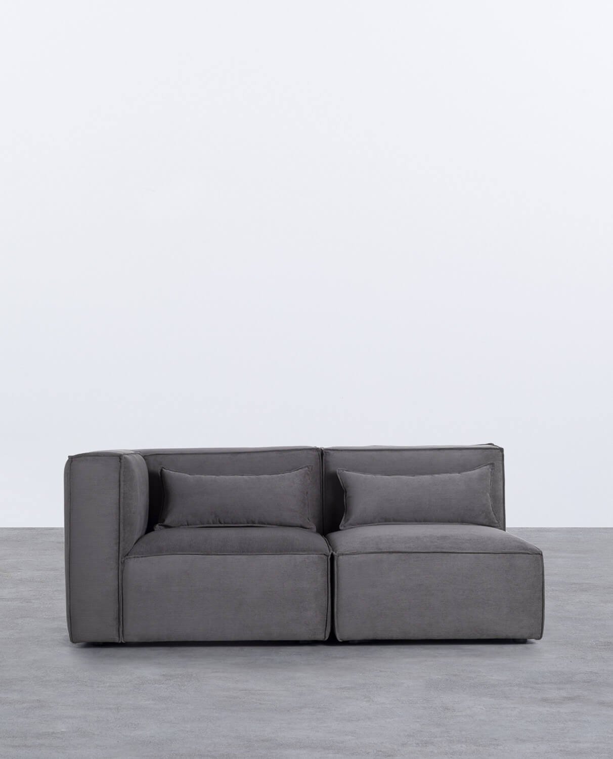 Sofá Modular Esquinero de 2 Piezas de Pana Kilhe