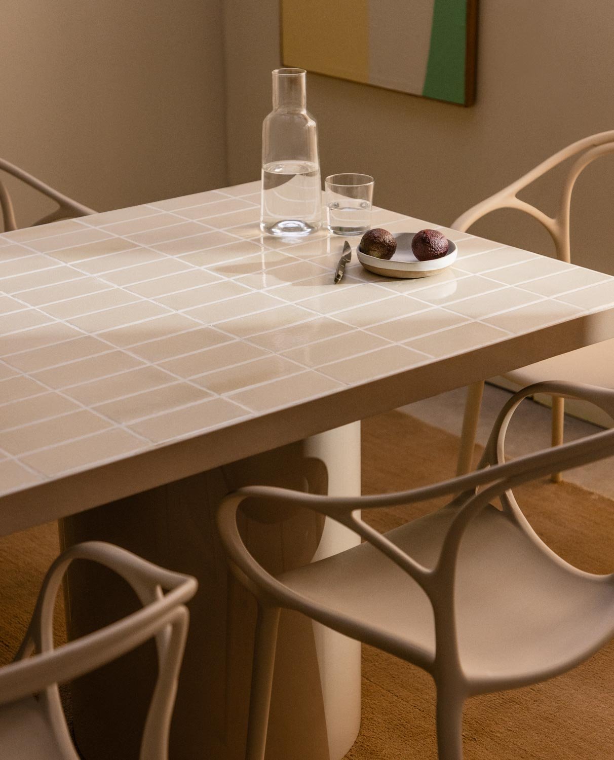 Set de Mesa de Comedor Rectangular con Cerámica Zafiro y 6 Sillas de Polipropileno Erbra, imagen de galería 2