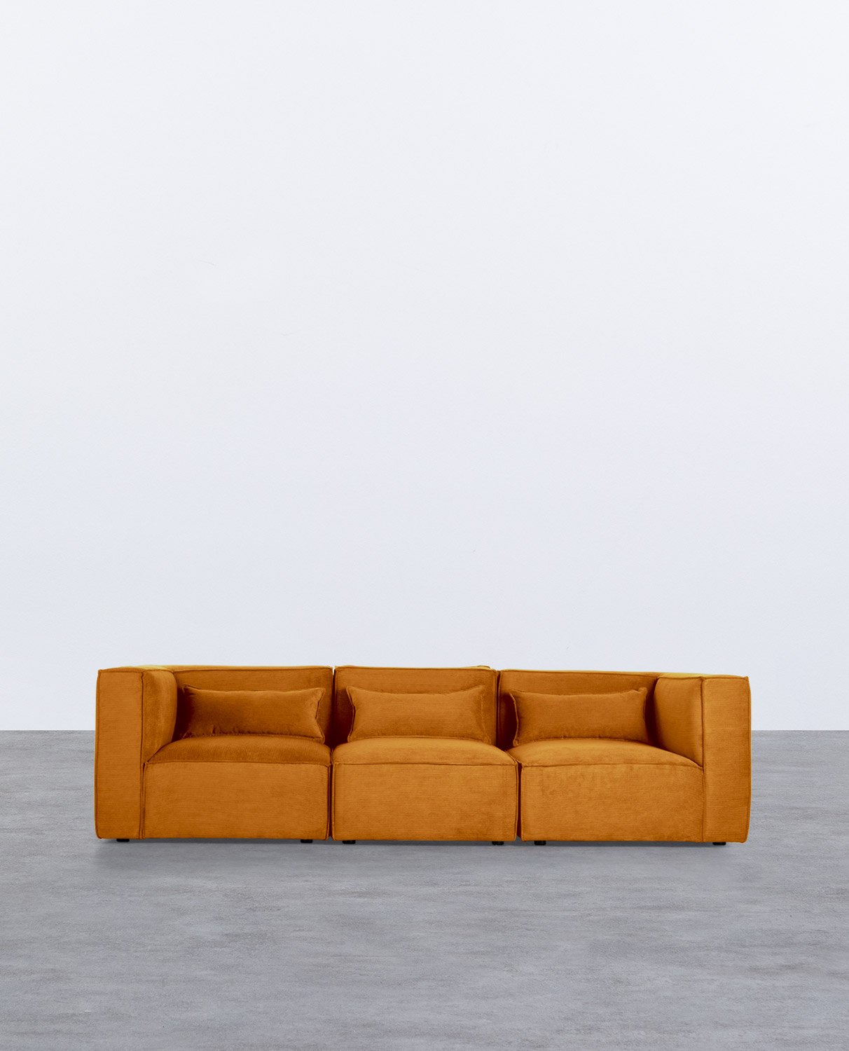 Sofá Modular de 3 Piezas con 2 Sillones Esquineros de Pana Kilhe
