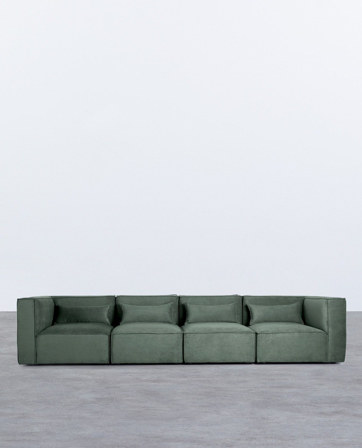 Sofá Modular de 4 Piezas con 2 Sillones Esquineros de Pana Kilhe