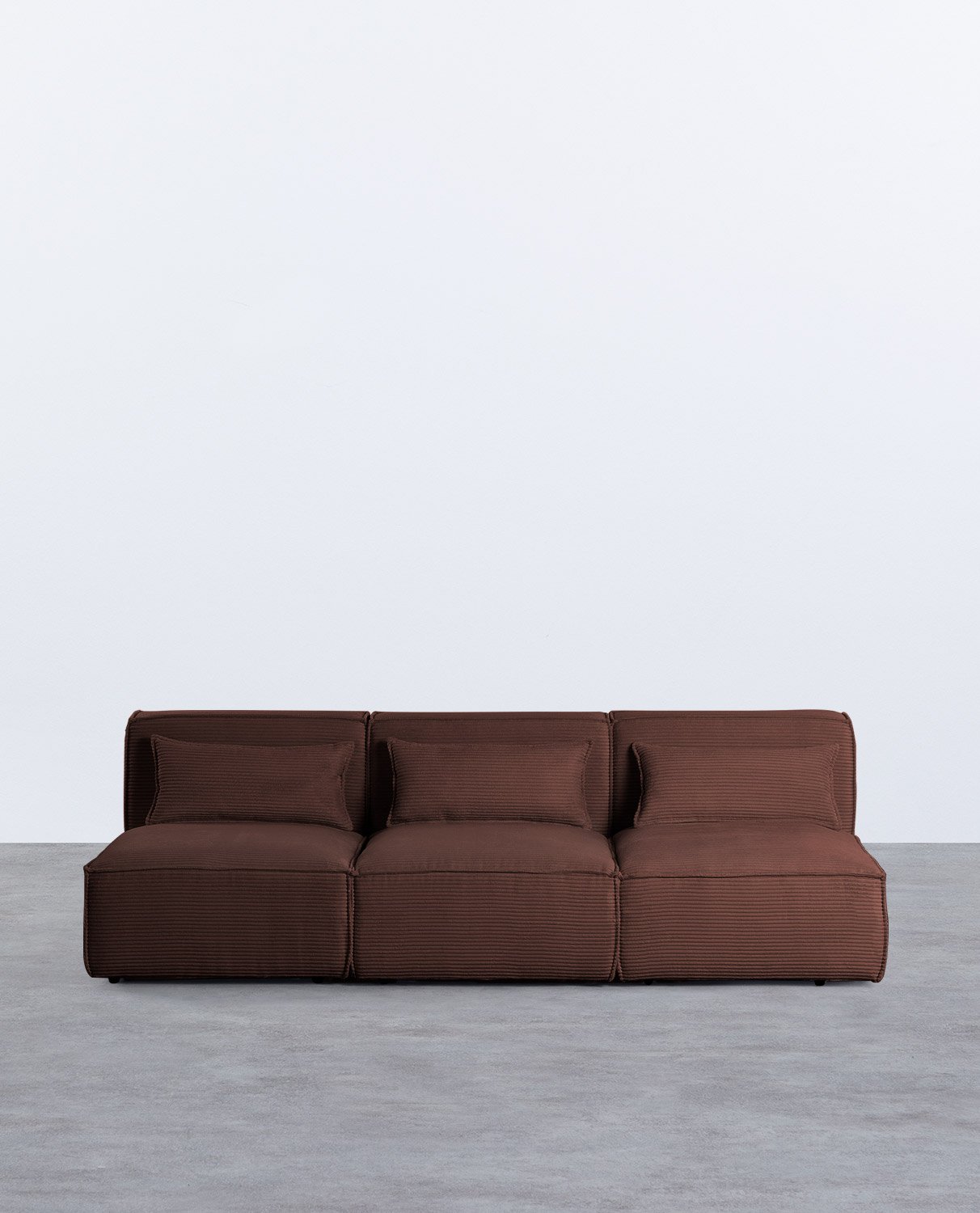 Sofá Modular de 3 Piezas de Pana Gruesa Kilhe