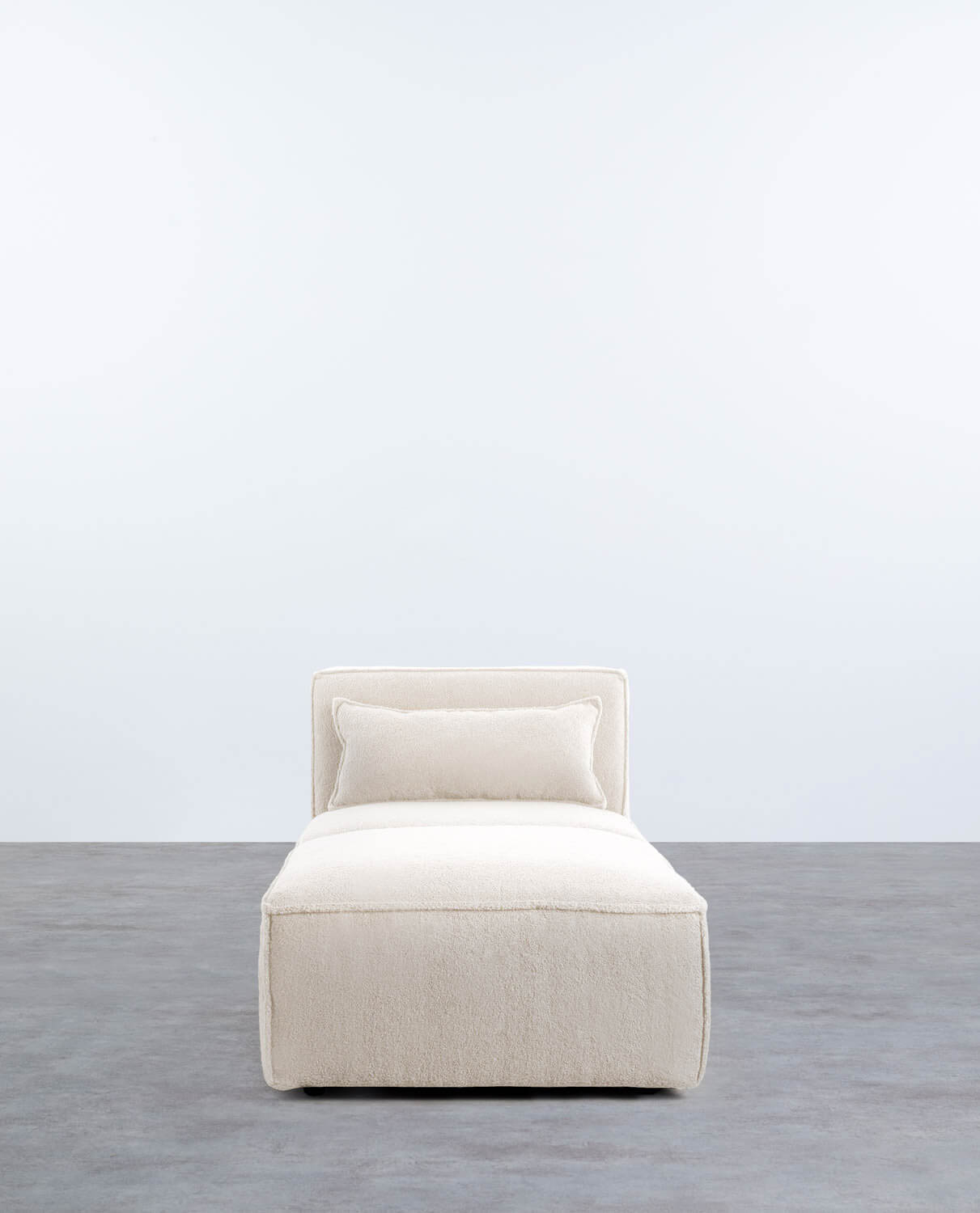 Sillón Modular con Puff de Tela Bouclé Kilhe