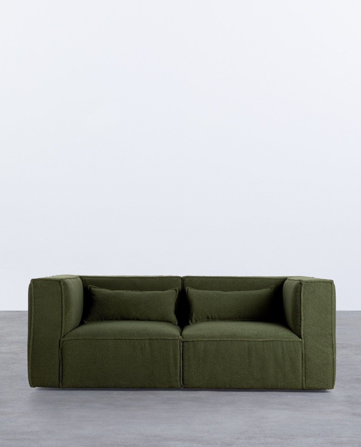 Sofá Modular de 2 piezas Esquineras de Tela Bouclé Kilhe