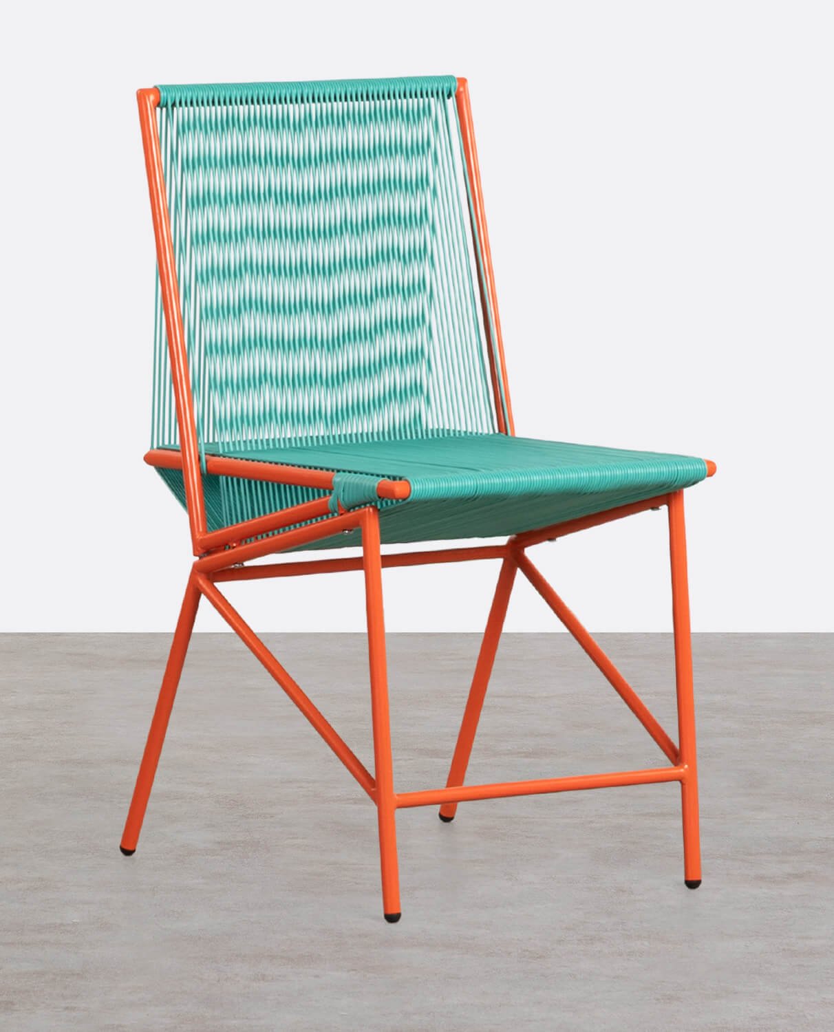 Silla de Comedor de Ratán Sintético y Metal Amur Colors, imagen de galería 1
