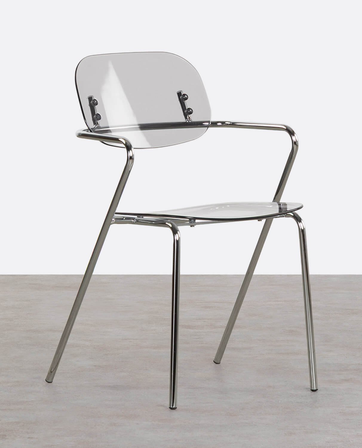 Silla de Comedor con Reposabrazos de Polietileno y Metal Pinha, imagen de galería 1