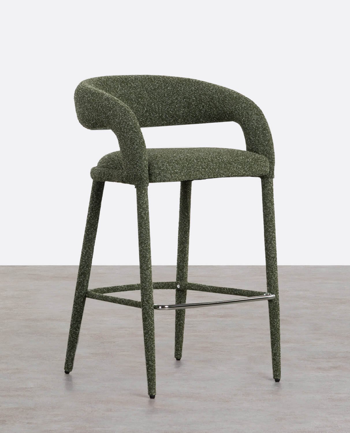 Taburete Alto de Tela y Metal (75 cm) Ewen, imagen de galería 1