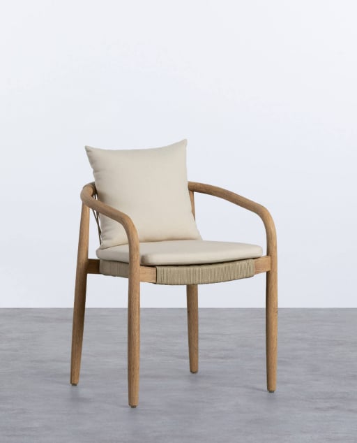 Silla de Comedor de Madera de Acacia con Cojín Loli