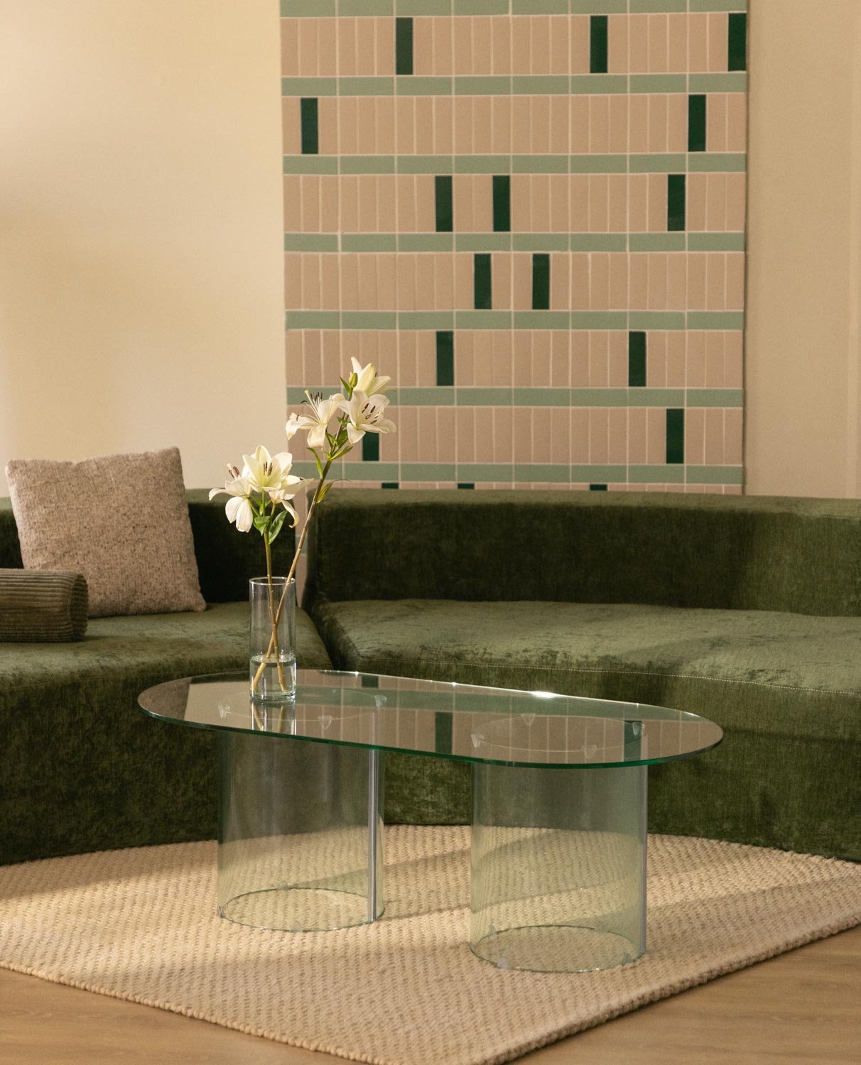 Mesa de Centro Ovalada de Cristal Templado (120x60 cm) Kolu, imagen de galería 2