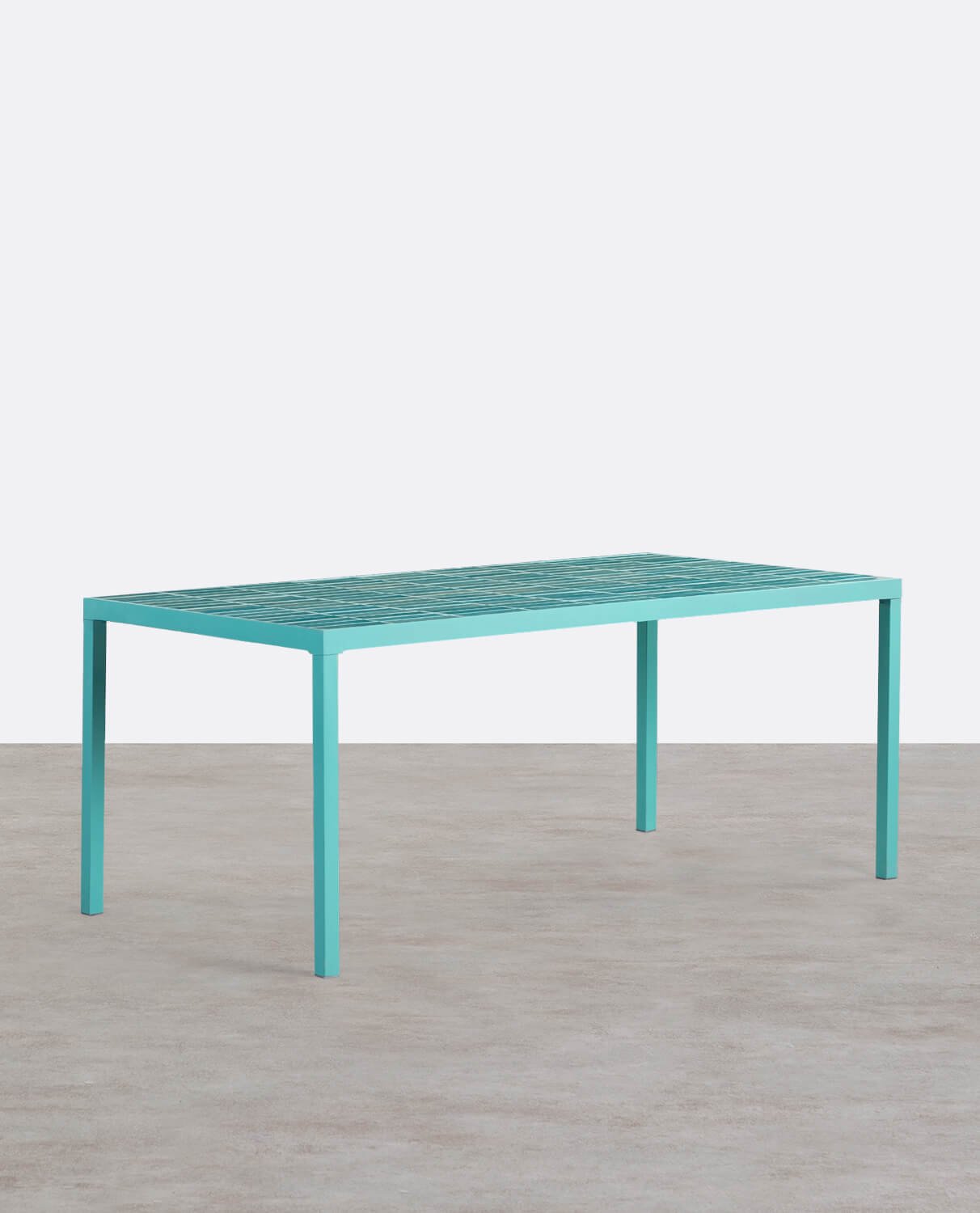 Mesa de Comedor Rectangular de Metal y Cerámica (181x93 cm) Zafiro, imagen de galería 1