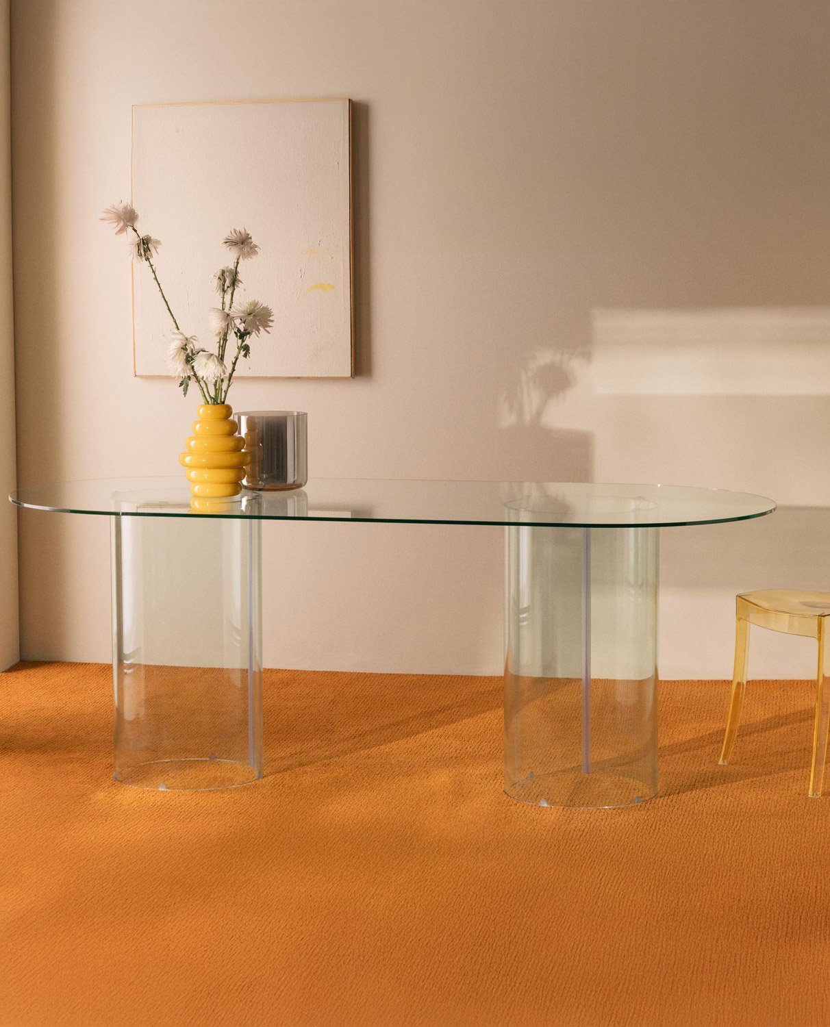 Mesa de Comedor Ovalada de Cristal Templado (200x90 cm) Kolu, imagen de galería 2