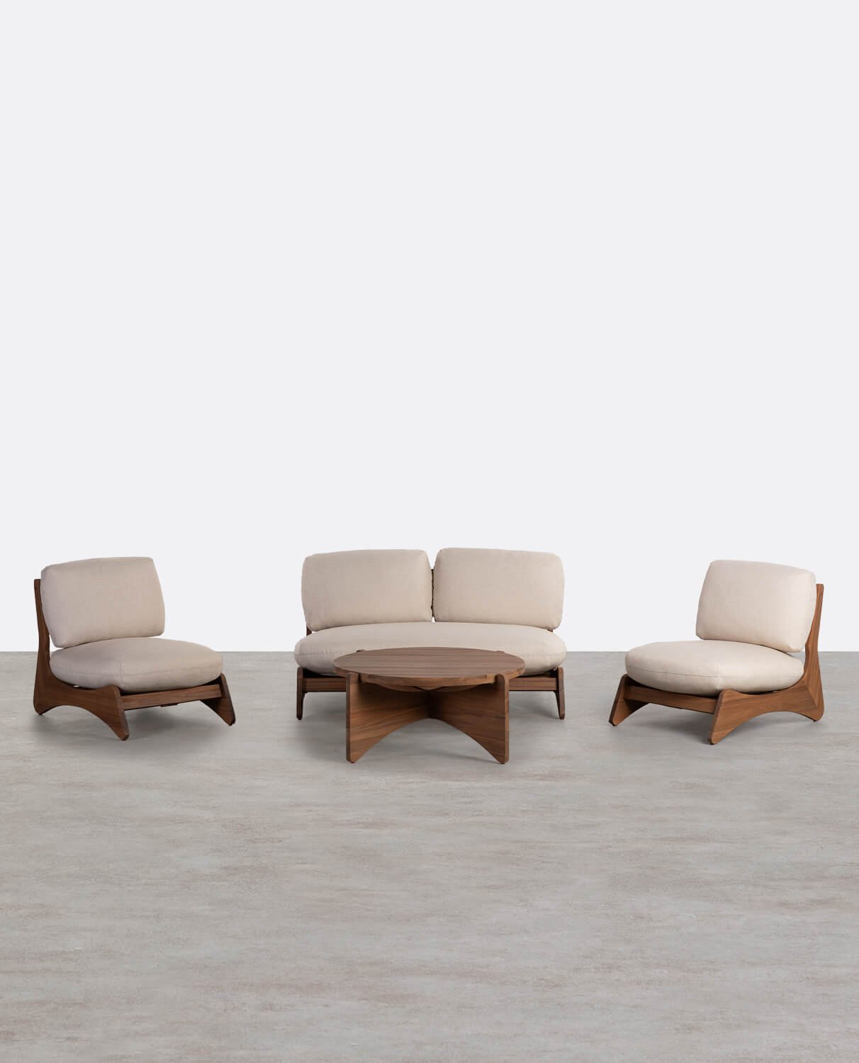 Set de Jardín de Madera de Acacia y Tela Lorent, imagen de galería 1