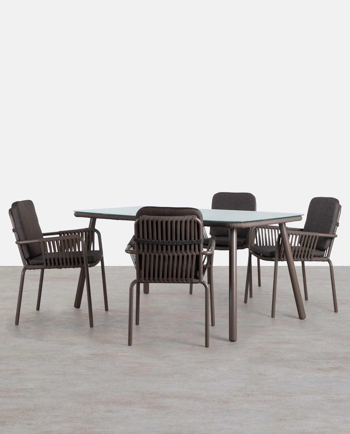 Set de Mesa de Aluminio y 4 Sillas de Exterior Drian, imagen de galería 1
