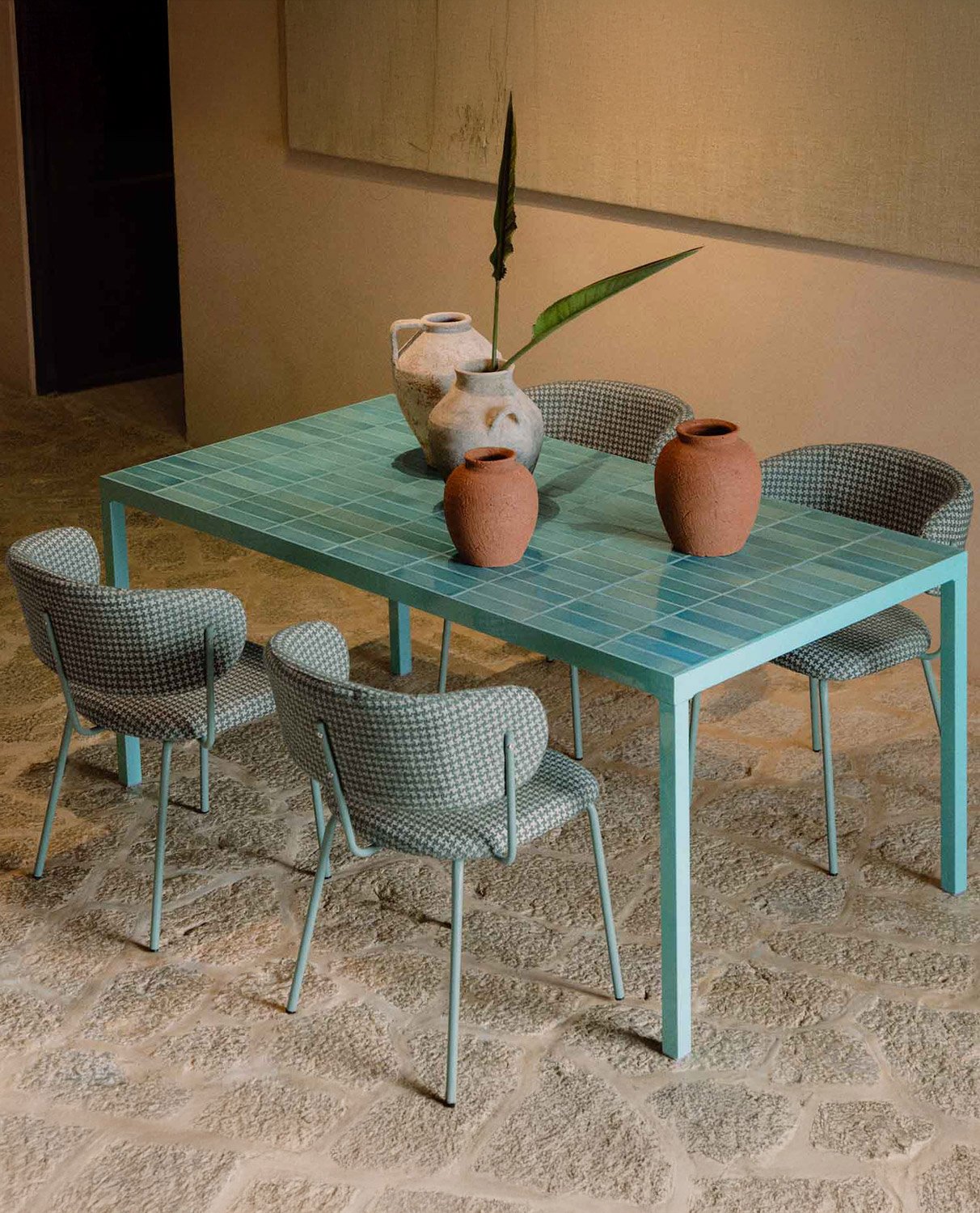 Mesa de Comedor Rectangular de Metal y Cerámica (181x93 cm) Zafiro, imagen de galería 2