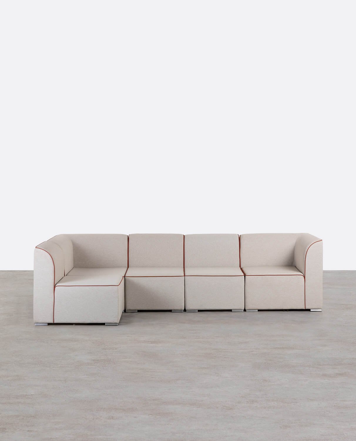 Sofá Modular de Jardín 5 Piezas con 2 Esquineros y 3 Sillones de Tela Lagos, imagen de galería 1