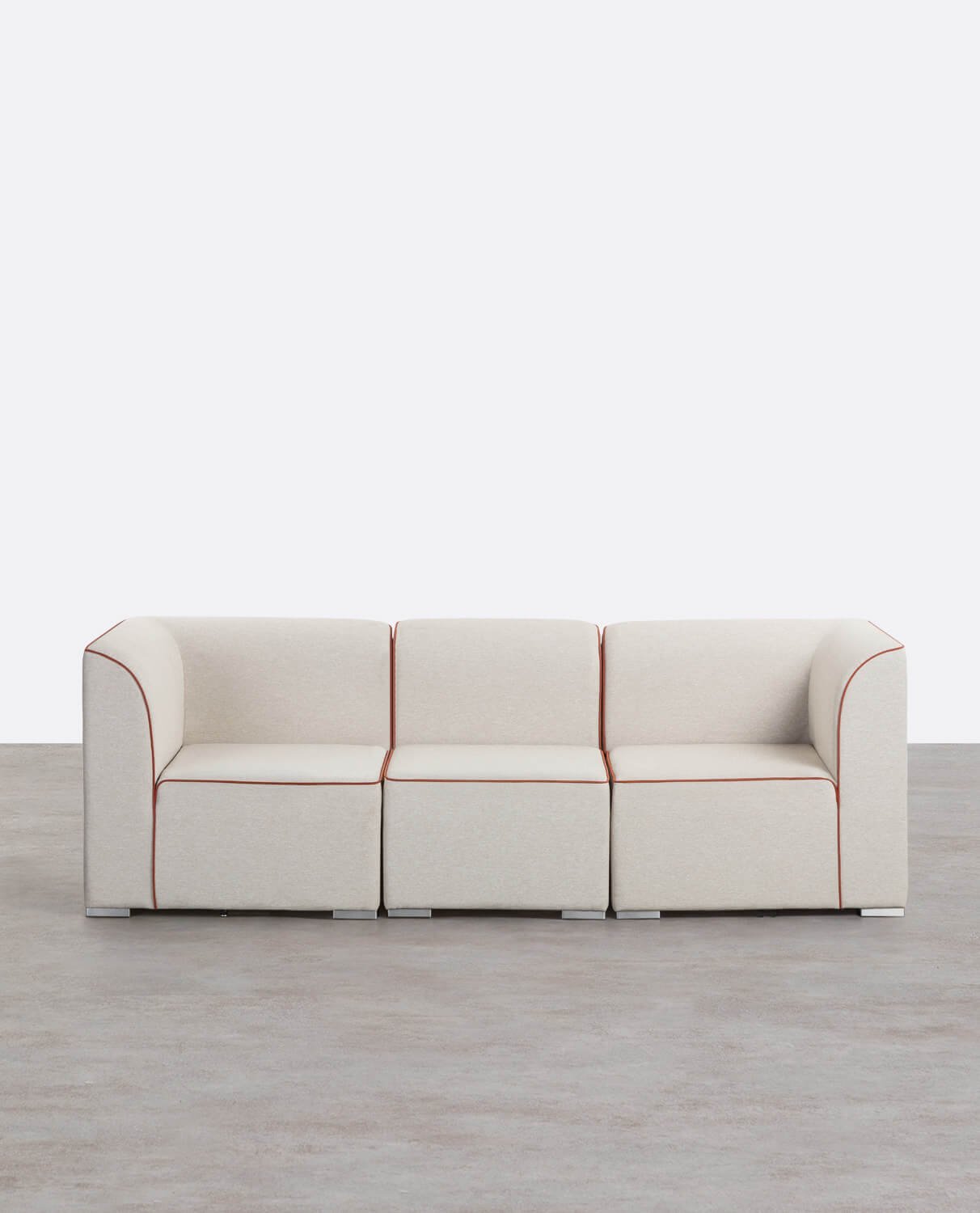 Sofá Modular de Jardín 3 Piezas con 2 Esquineros y Sillón de Tela Lagos, imagen de galería 1