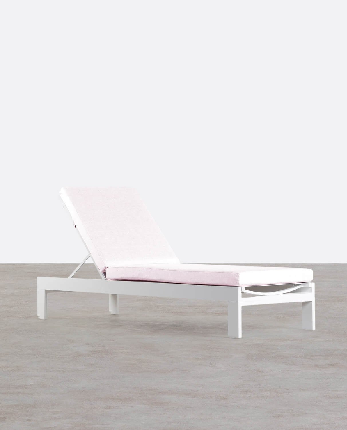Tumbona Reclinable de Aluminio con Cojín de Tela New Kreta, imagen de galería 1