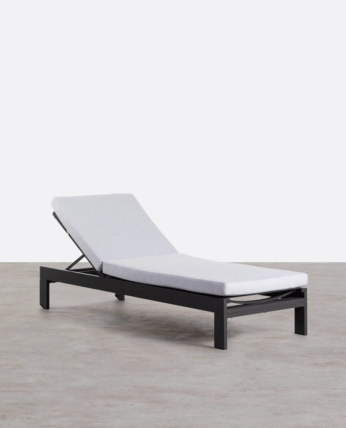 Tumbona Reclinable de Aluminio con Cojín de Tela New Kreta, imagen de galería 1