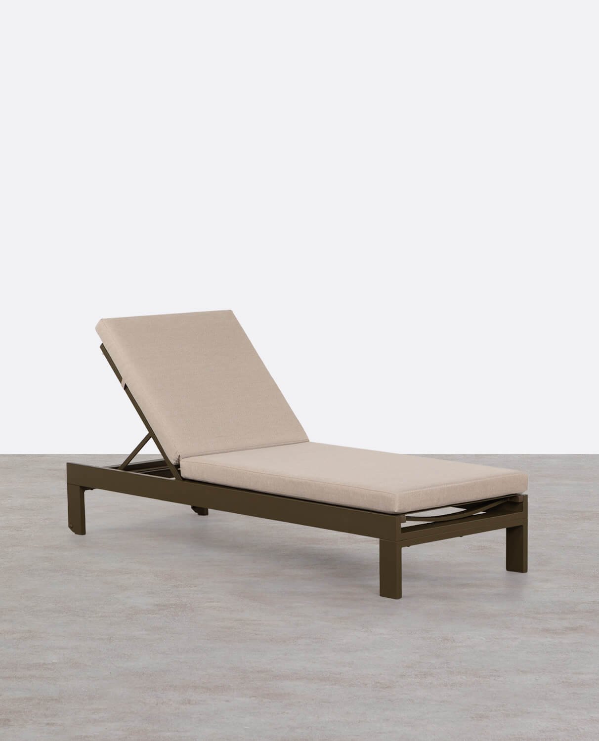 Tumbona Reclinable de Aluminio con Cojín de Tela New Kreta, imagen de galería 1
