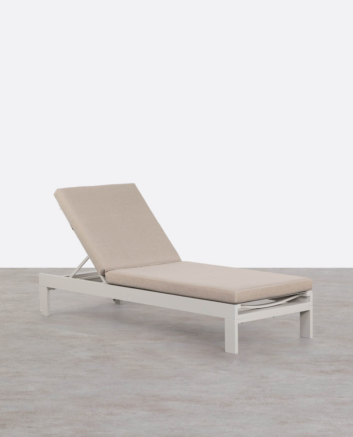 Tumbona Reclinable de Aluminio con Cojín de Tela New Kreta, imagen de galería 1