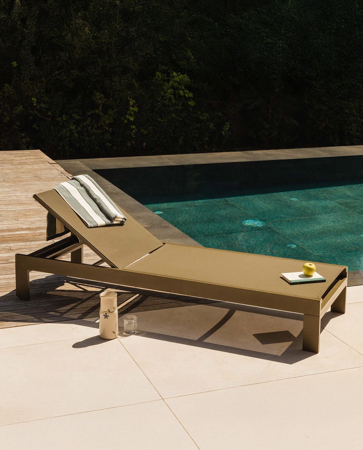 Tumbona Reclinable de Tela y Aluminio New Kreta, imagen de galería 2