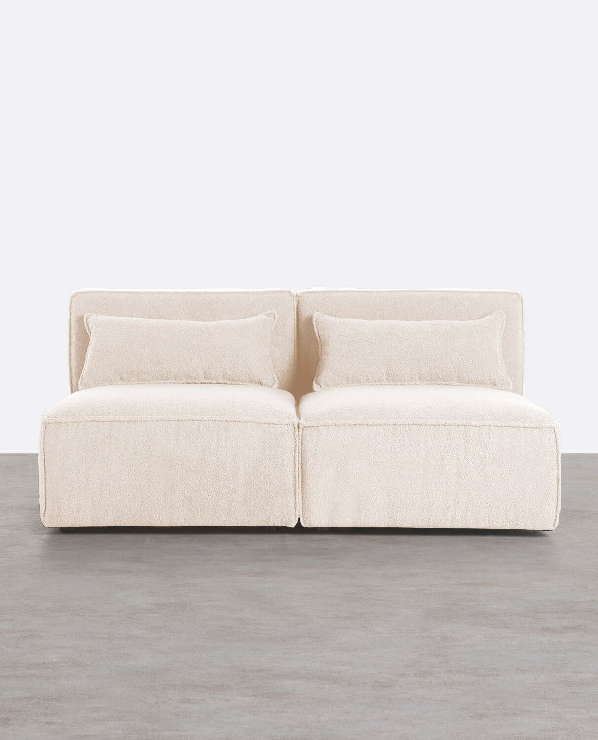 Sofá Modular de 2 piezas de Tela Bouclé Kilhe, imagen de galería 1