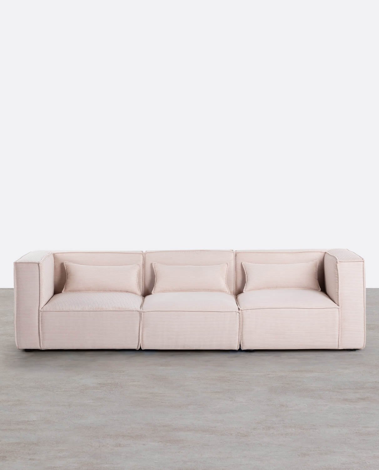 Sofá Modular de 3 Piezas con 2 Esquineros y Sillón de Pana Gruesa Kilhe, imagen de galería 1