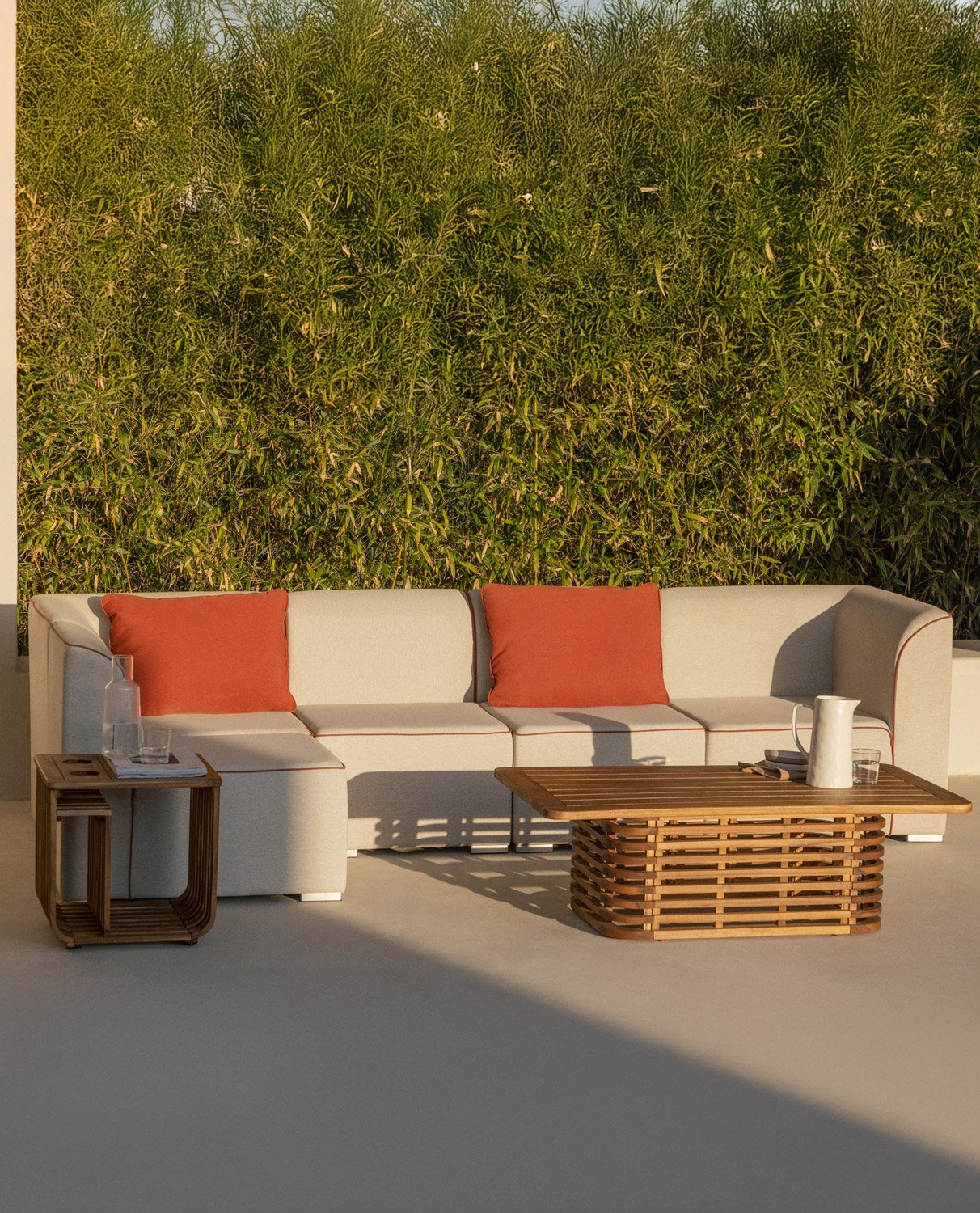 Sofá Modular de Jardín 5 Piezas con 2 Esquineros y 3 Sillones de Tela Lagos, imagen de galería 2