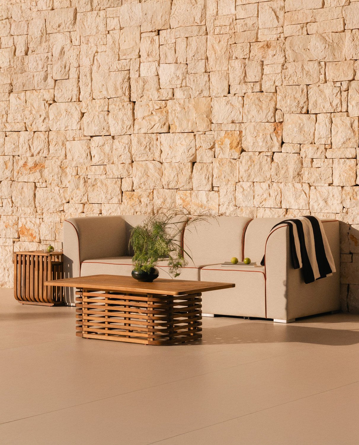 Sofá Modular de Jardín 3 Piezas con 2 Esquineros y Sillón de Tela Lagos, imagen de galería 2