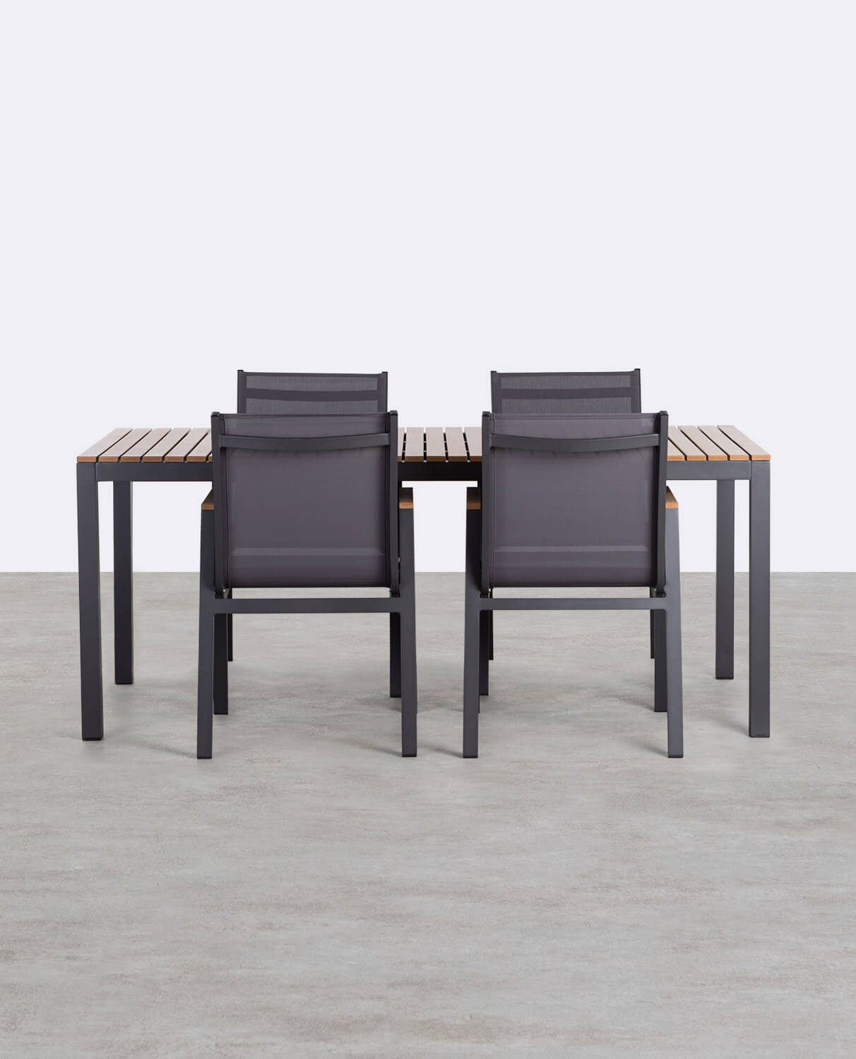 Set de Mesa de Aluminio y 4 Sillas de Exterior Korce, imagen de galería 1