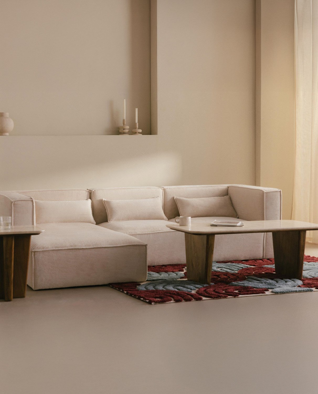 Sofá Modular Chaise Longue de Pana Gruesa Kilhe, imagen de galería 2