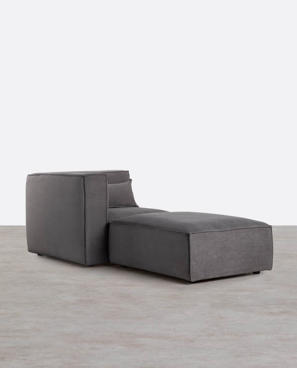 Sillón Esquinero Modular con Puff de Pana Kilhe, imagen de galería 1