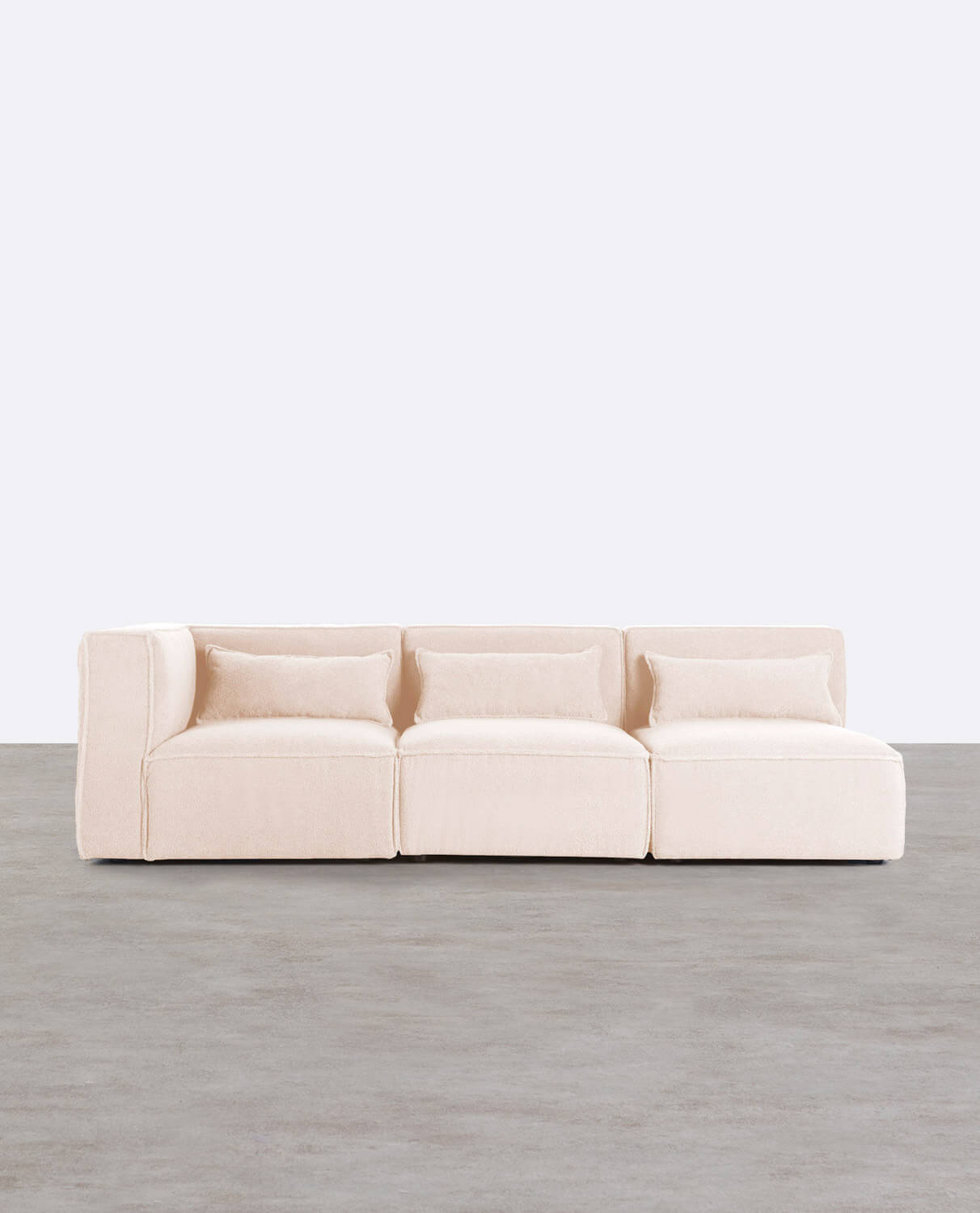 Sofá Modular de 3 piezas con 2 Sillones de Tela Bouclé Kilhe, imagen de galería 1