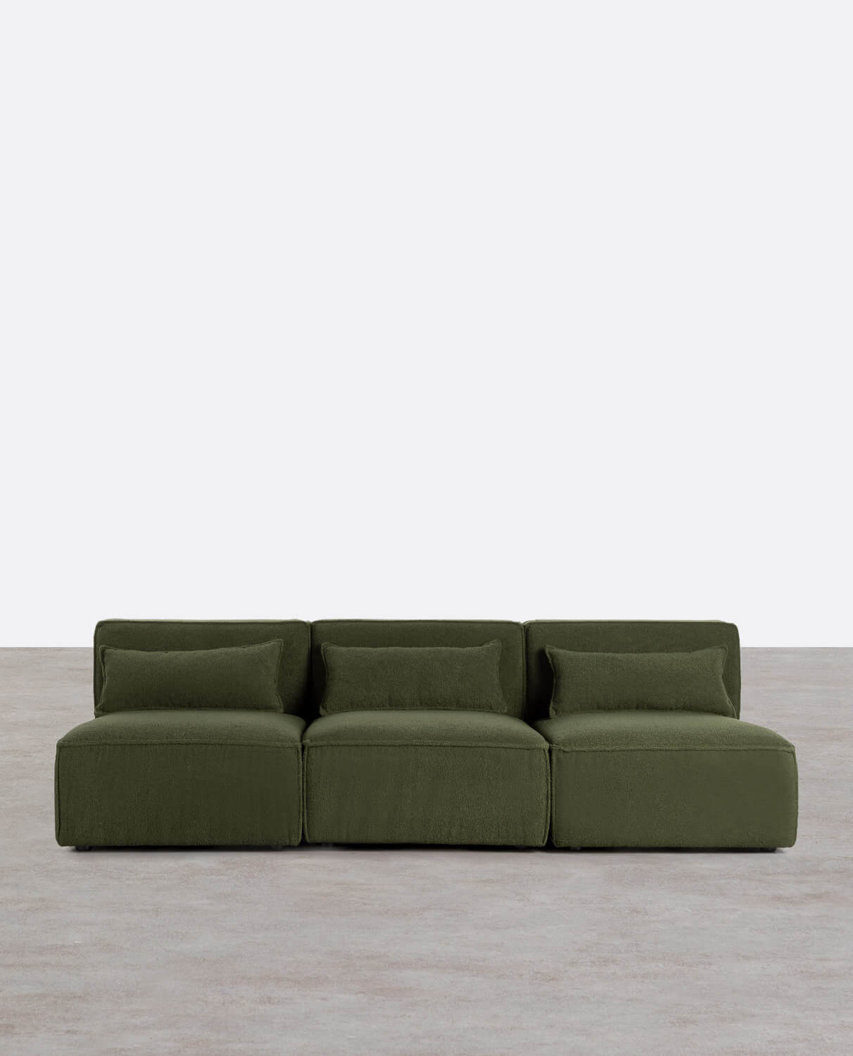 Sofá Modular de 3 piezas de Tela Bouclé Kilhe, imagen de galería 1