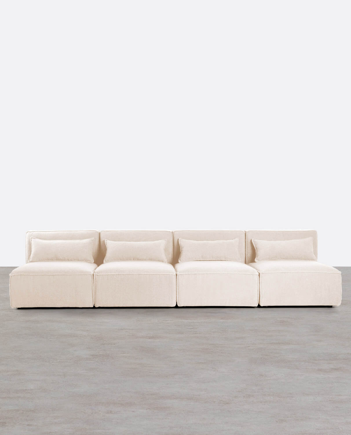 Sofá Modular de 4 piezas de Tela Boucle Kilhe, imagen de galería 1