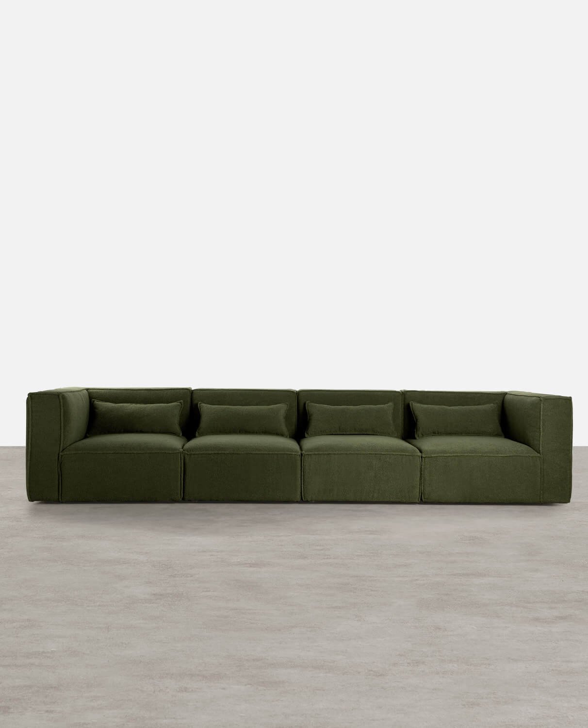 Sofá Modular de 4 piezas con 2 Sillones Esquineros de Tela Bouclé Kilhe, imagen de galería 1