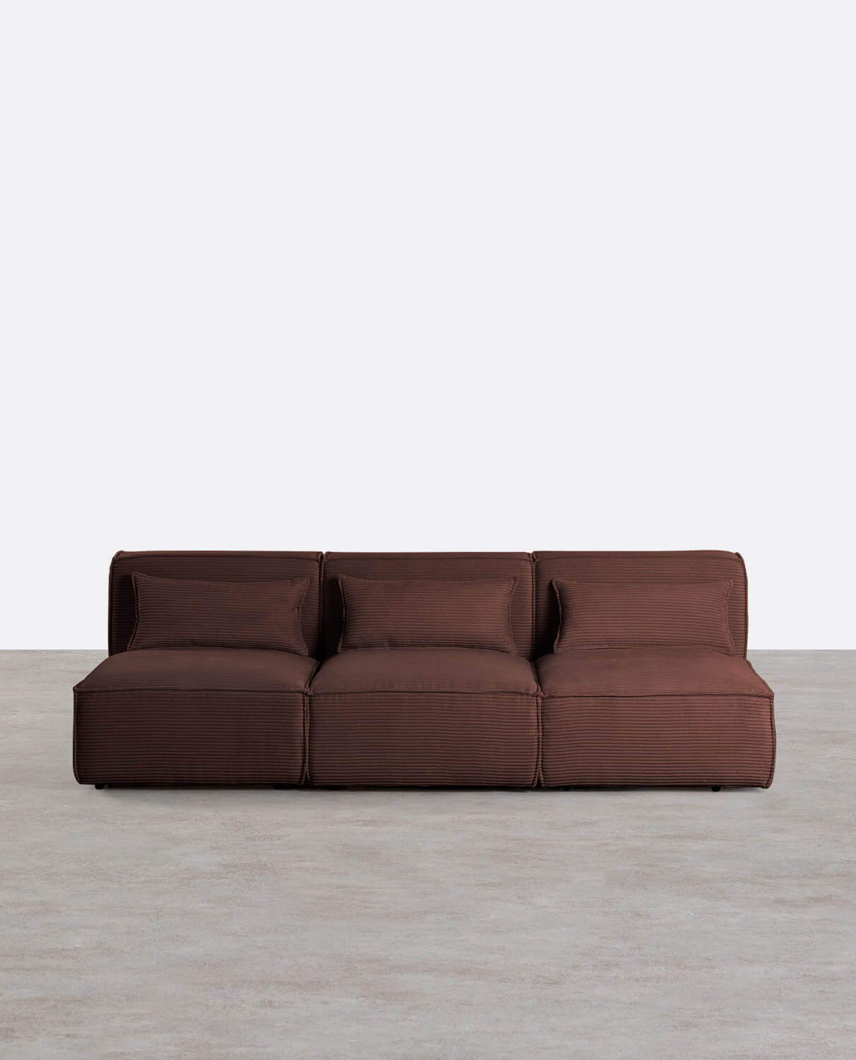 Sofá Modular de 3 Piezas de Pana Gruesa Kilhe, imagen de galería 1