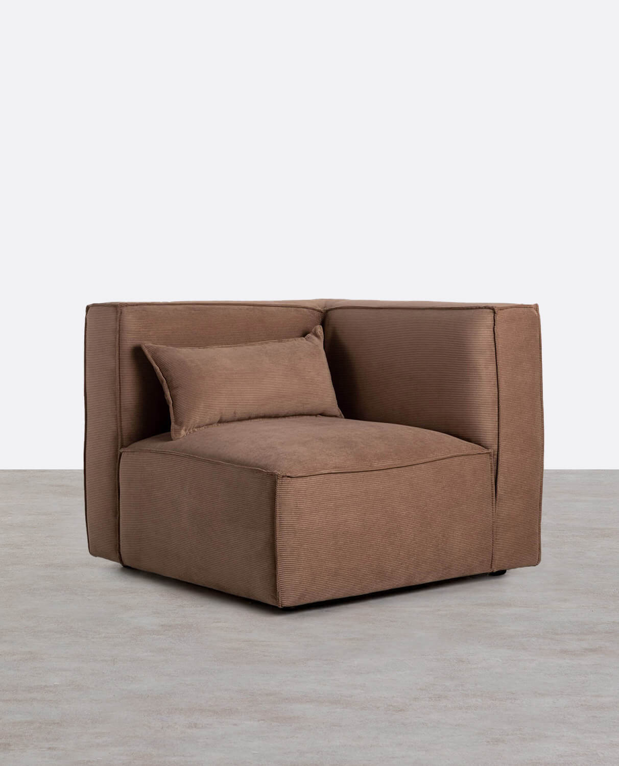 Sillón Esquinero Modular con Puff de Pana Kilhe, imagen de galería 2