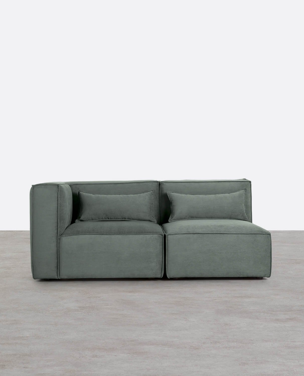 Sofá Modular Esquinero de 2 Piezas de Pana Kilhe, imagen de galería 1