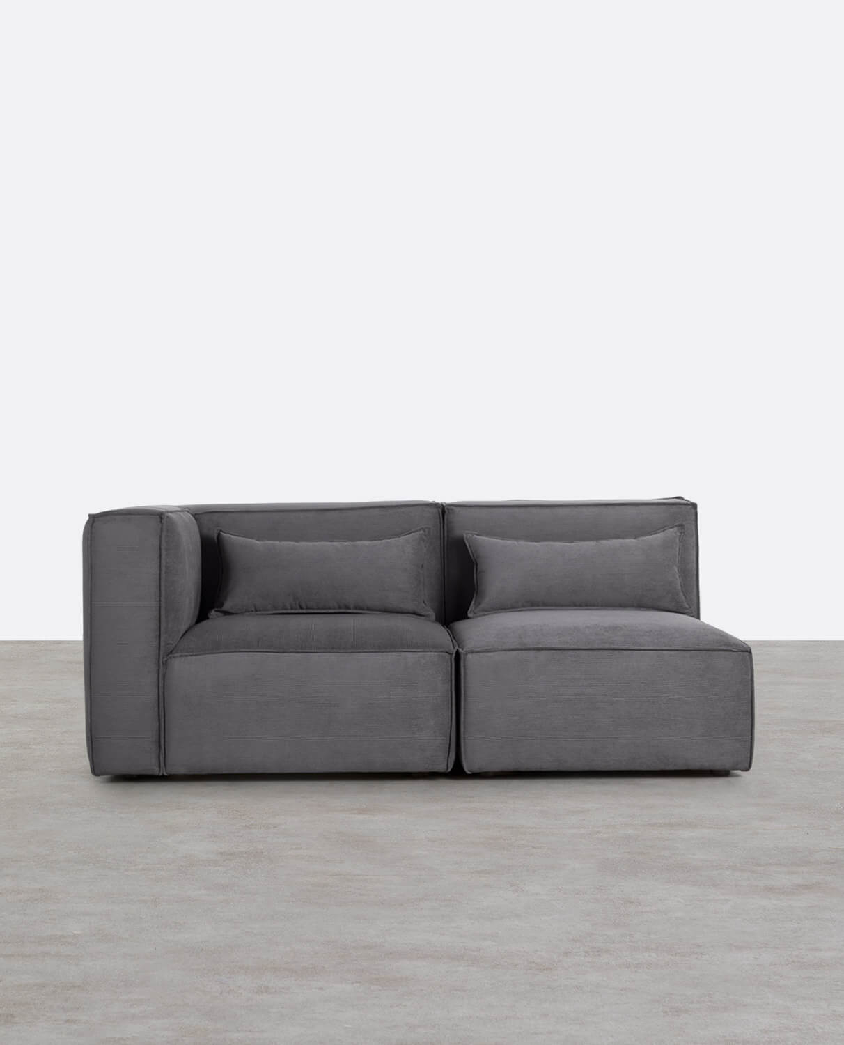 Sofá Modular Esquinero de 2 Piezas de Pana Kilhe, imagen de galería 1