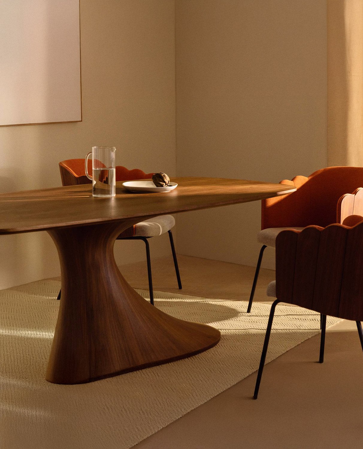 Mesa de Comedor Rectangular de Madera y Fibra de Vidrio (220x100 cm) Flawas, imagen de galería 2
