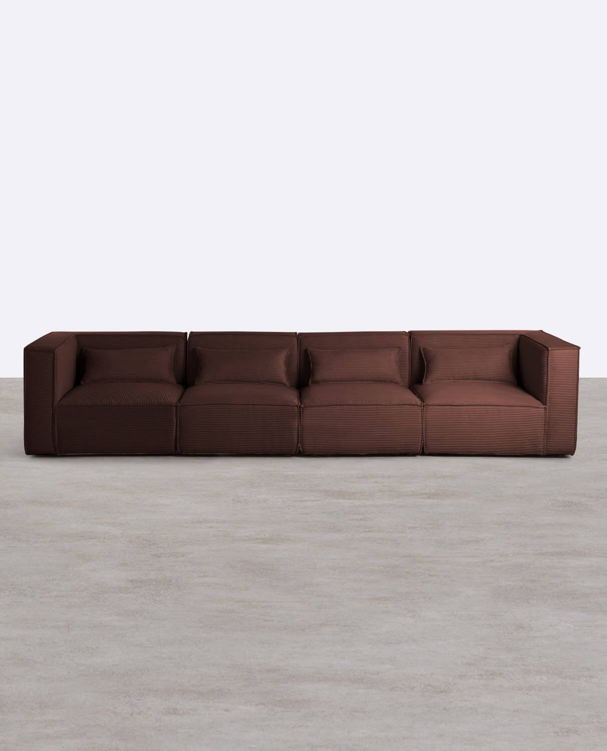 Sofá Modular de 4 Piezas con 2 Sillones Esquineros de Pana Gruesa Kilhe, imagen de galería 1