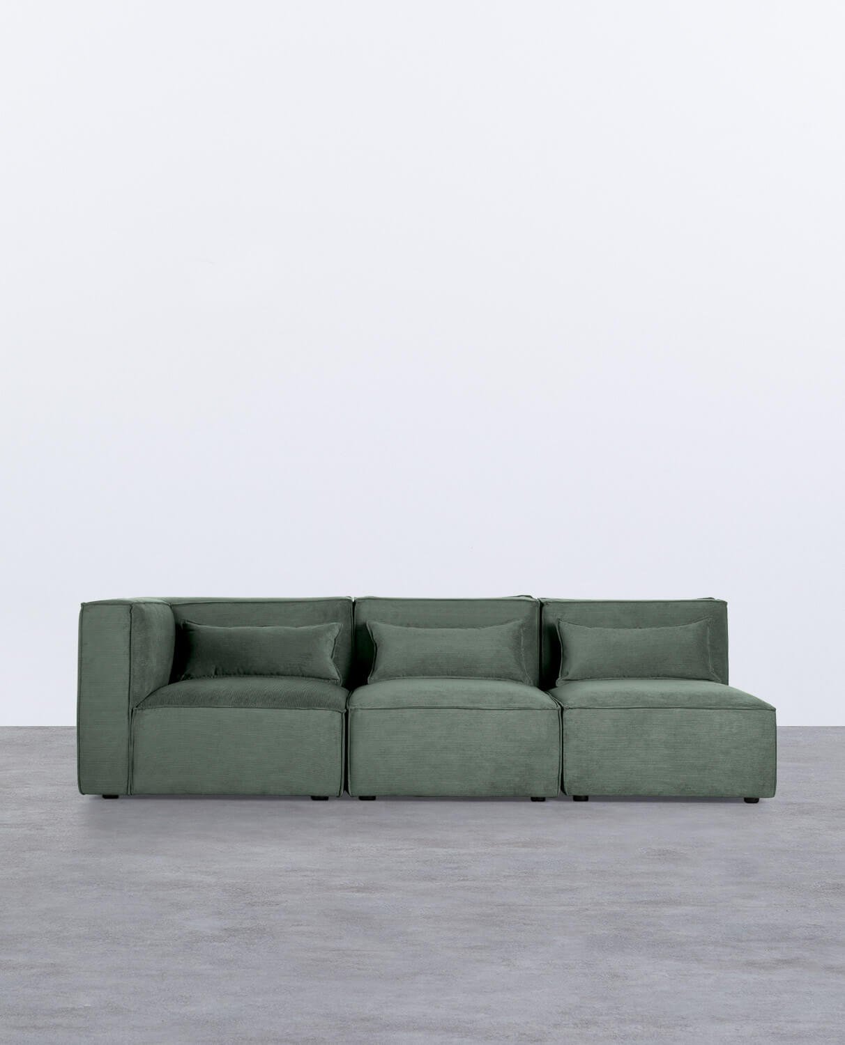 Sofá Modular de 3 Piezas con  2 Sillones de Pana Kilhe