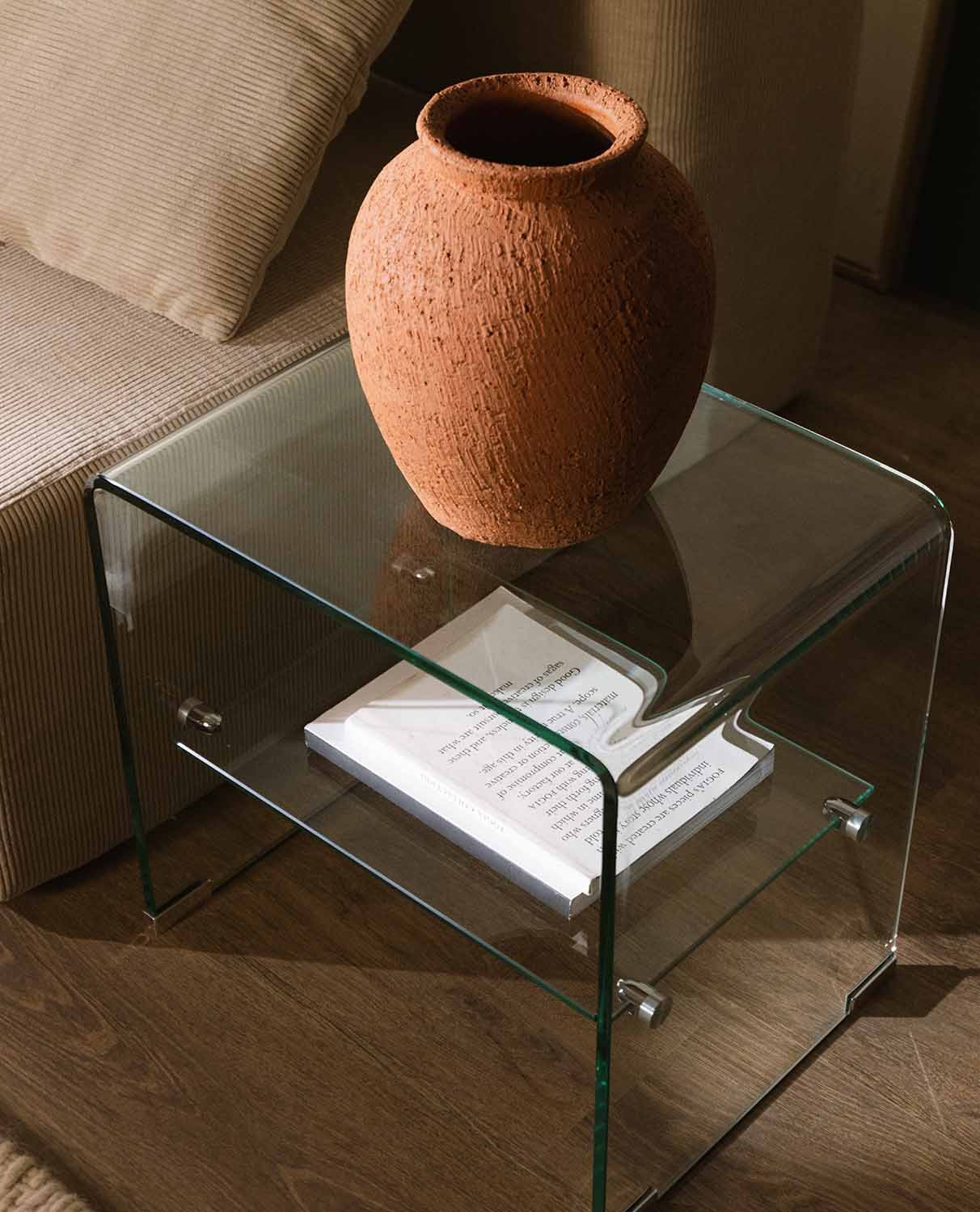 Mesa Auxiliar Rectangular de Cristal Templado (47x36 cm) Endil, imagen de galería 6