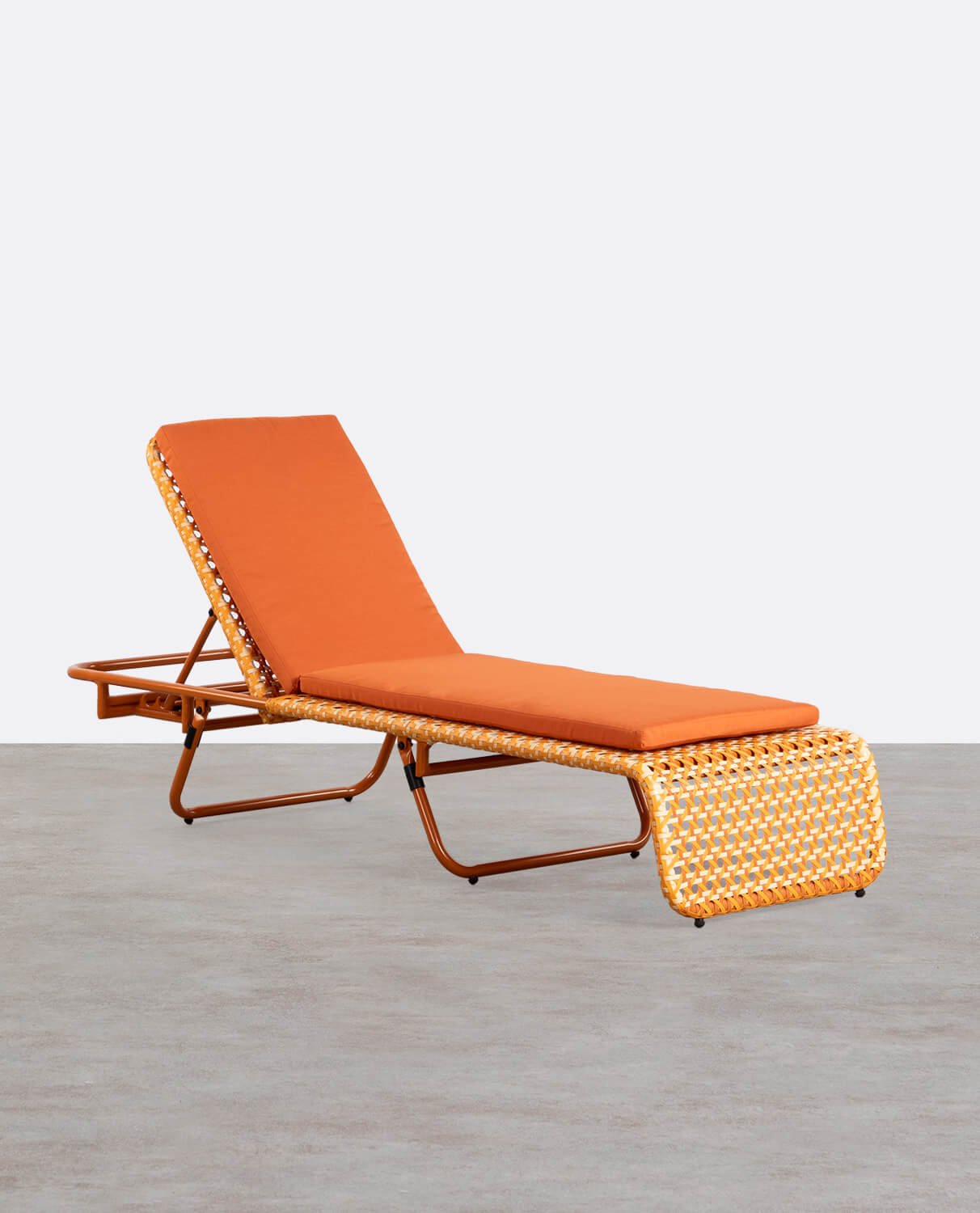 Tumbona Reclinable con Cojín de Aluminio y Ratán Sintético Roys, imagen de galer&iacute;a 1