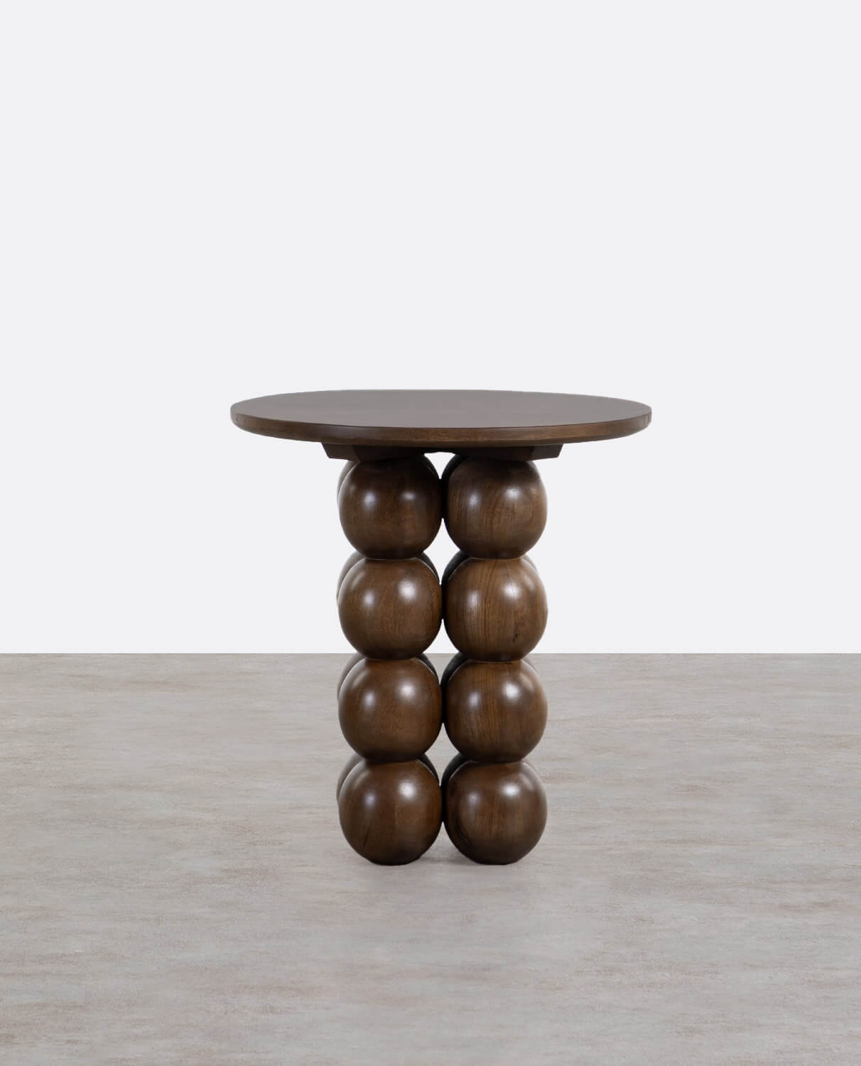 Mesa Auxiliar Redonda de Madera de Mango (Ø50 cm) Demian, imagen de galería 2