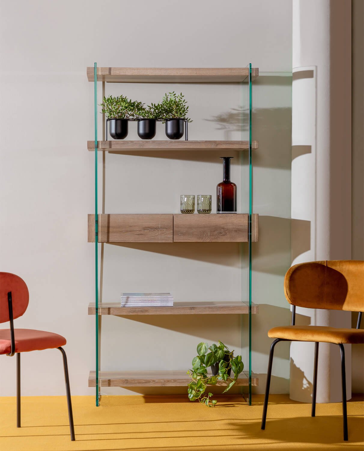 Estantería de Cristal y Madera Layers, imagen de galería 2