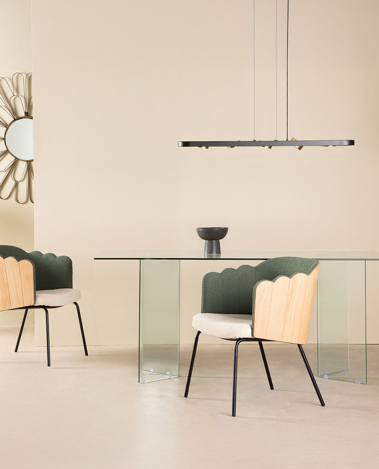 Mesa de Comedor Rectangular de Cristal Templado (180x90 cm) Kamil, imagen de galería 2