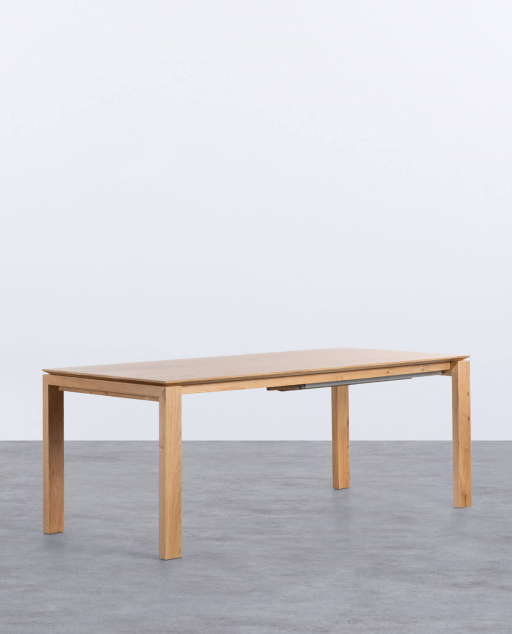 Mesa de Comedor Extensible de Madera (285x90 cm) Deran - Madera Natural