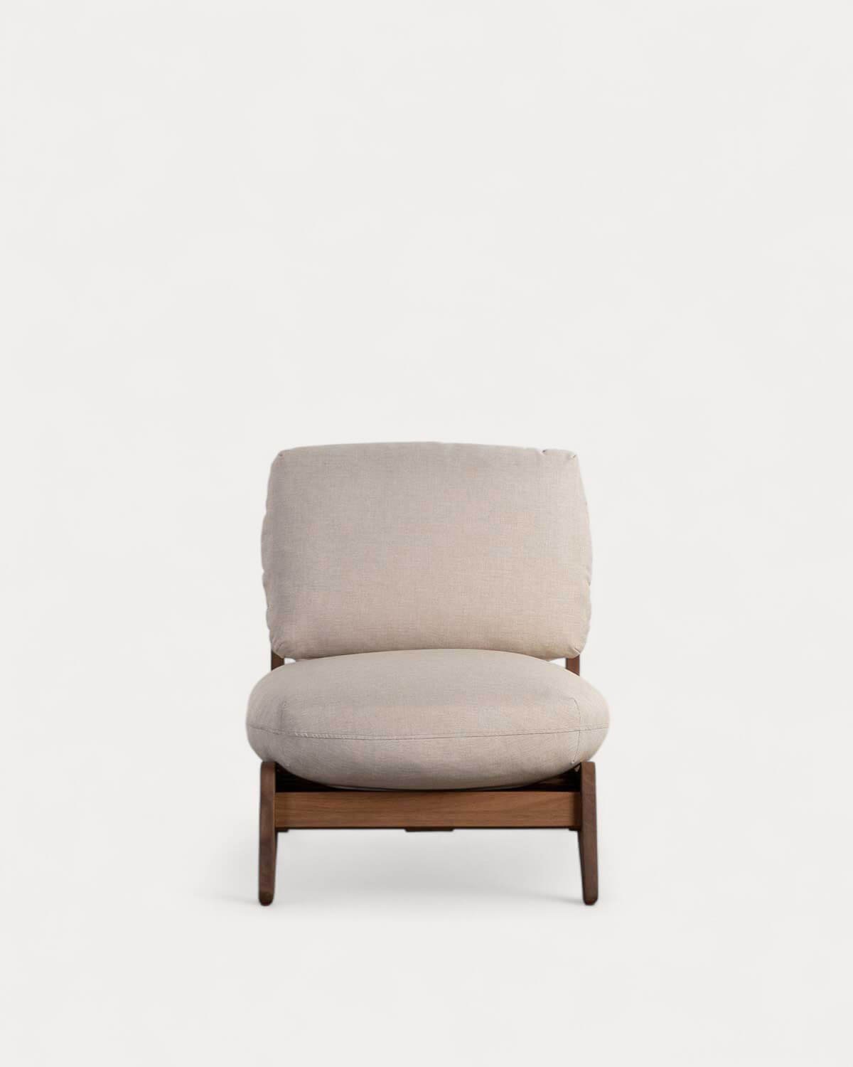 Sillón de Jardín de Madera de Acacia con Cojines de Tela Lorent, imagen de galería 5